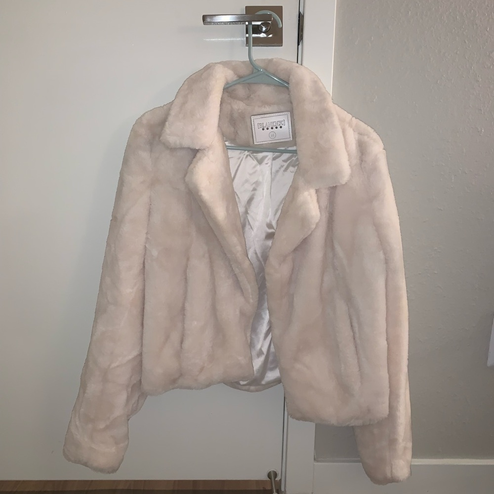 White fur jacket